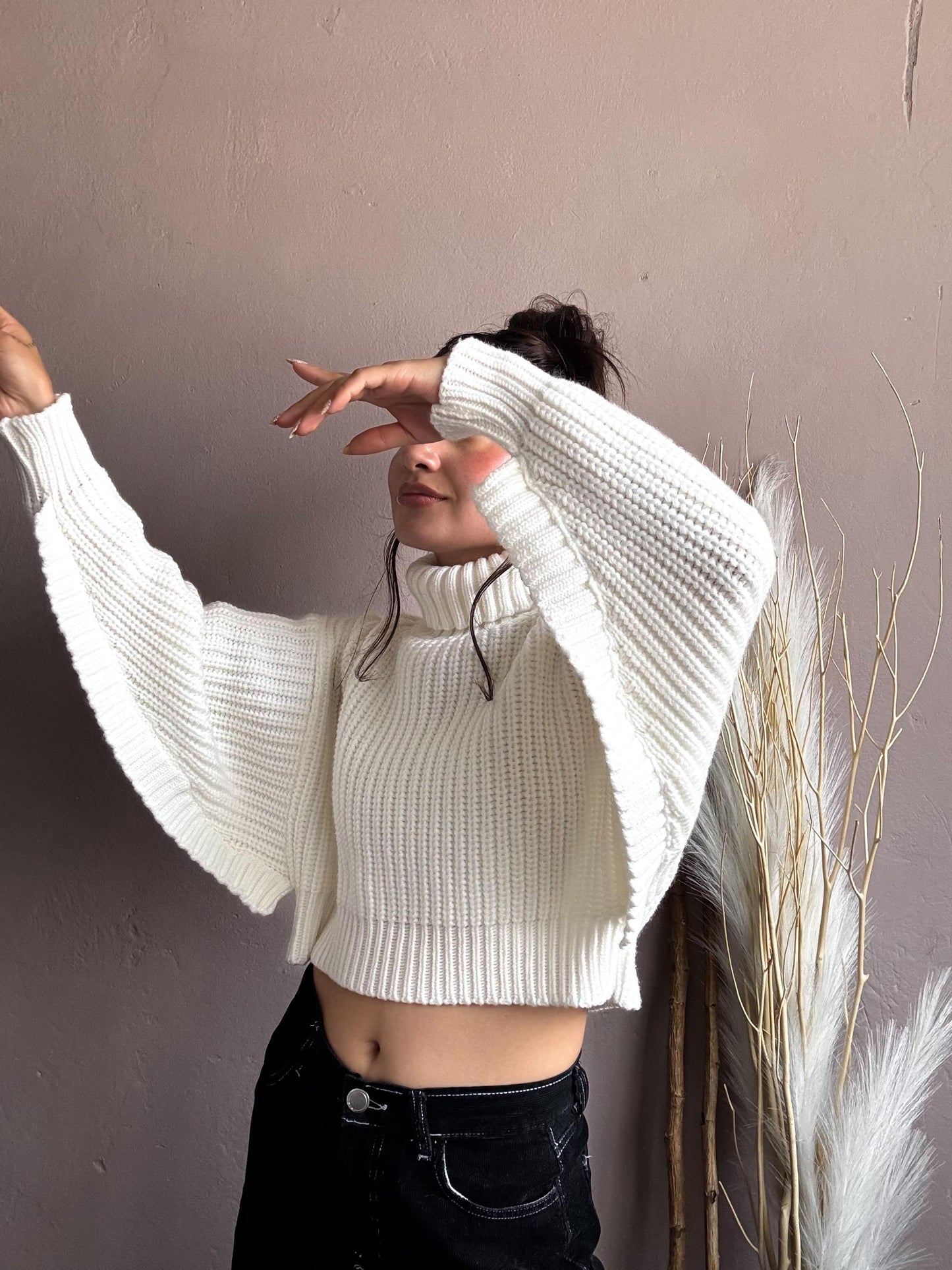 Suéter tipo crop top Moira