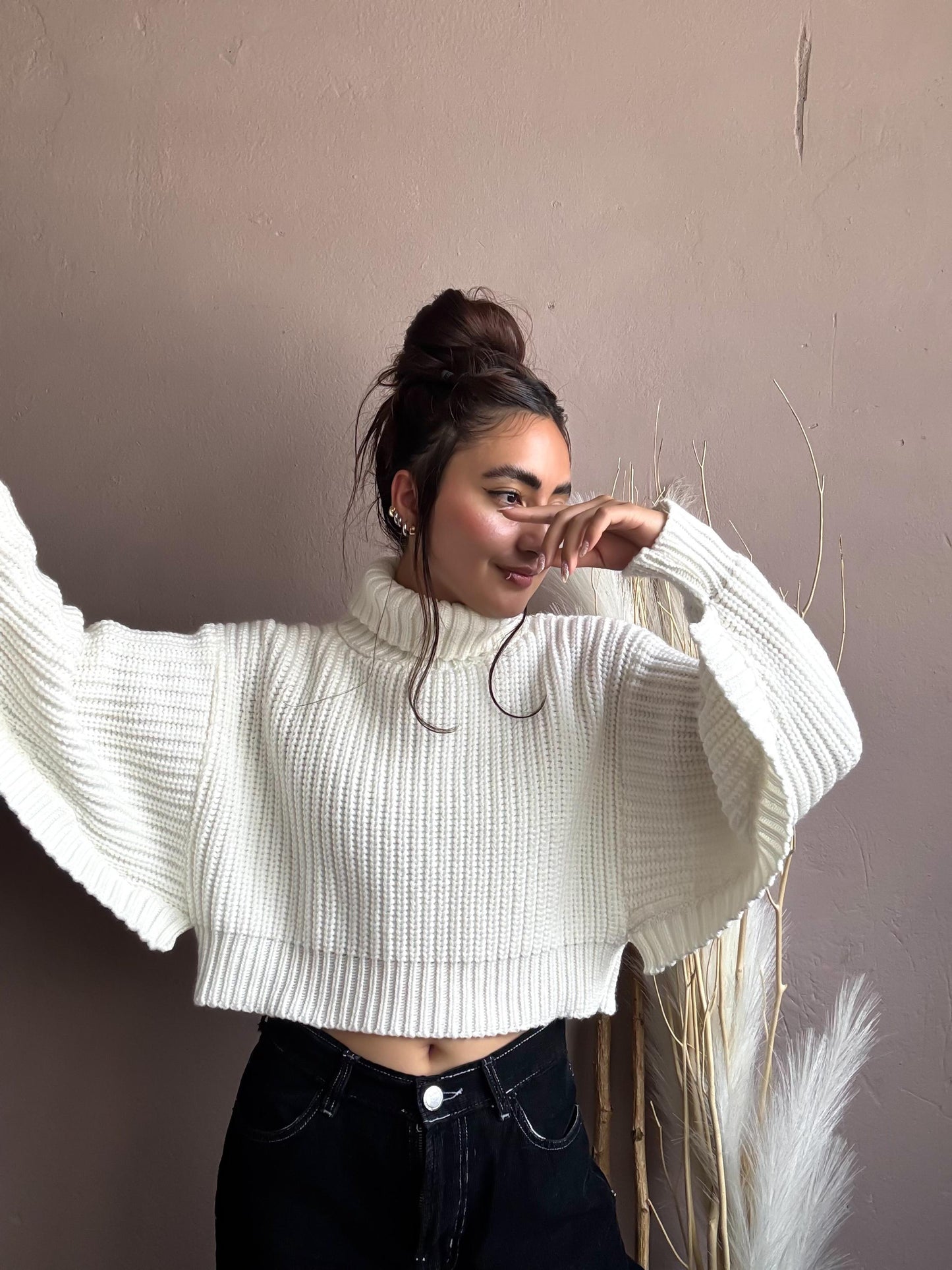 Suéter tipo crop top Moira